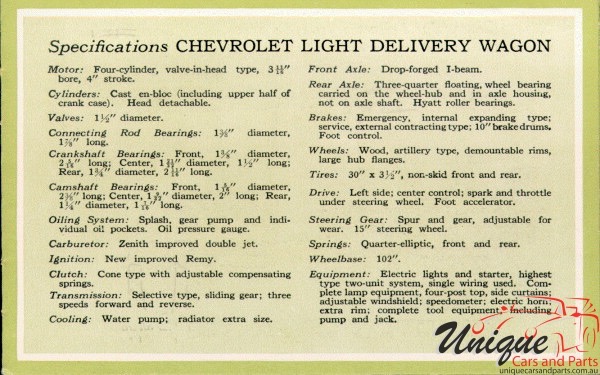 1922 Chevrolet Brochure Page 12